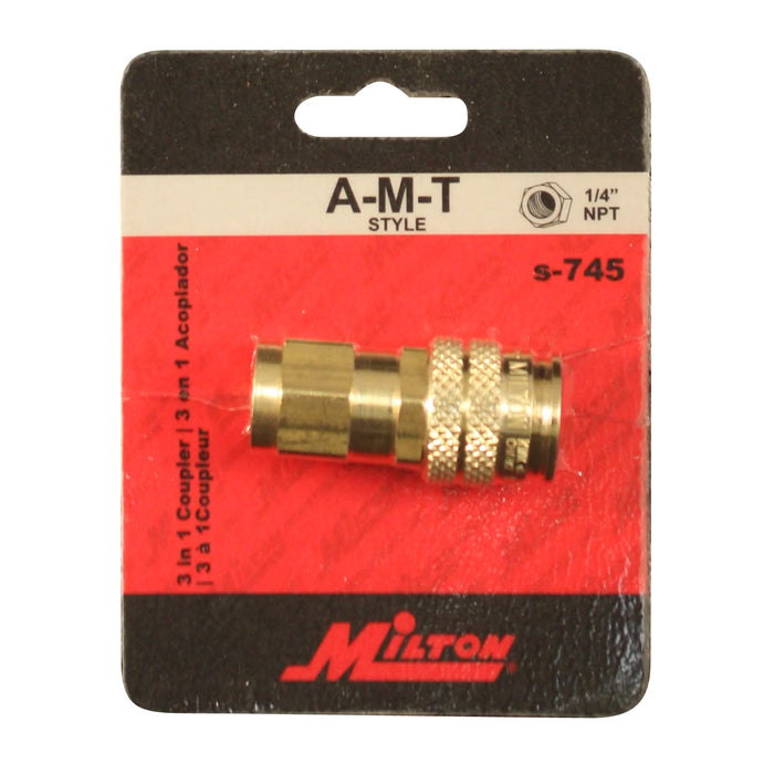 Milton 746BK 1/4" NPT AMT-Style Coupler