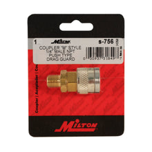 Load image into Gallery viewer, Milton 755BK 1/4&quot; NPT M-STYLE® Push Type Coupler