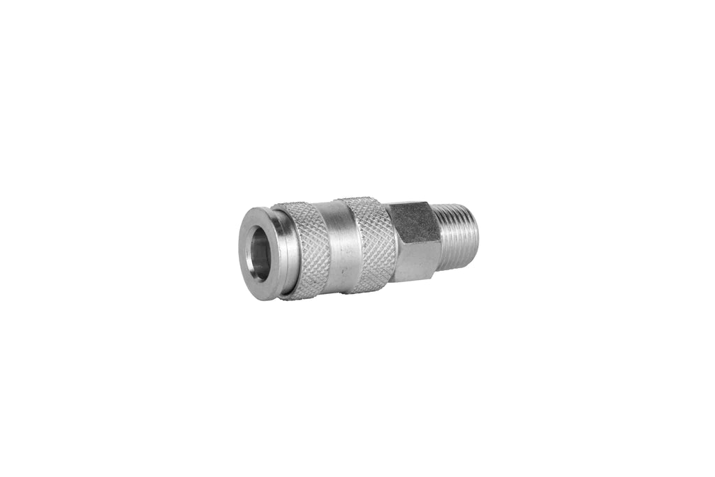 Zeeline S-767W - Milton® 3/8" MNPT High Flow (V-Style) Quick-Connect Steel Coupler (Sold Individually)