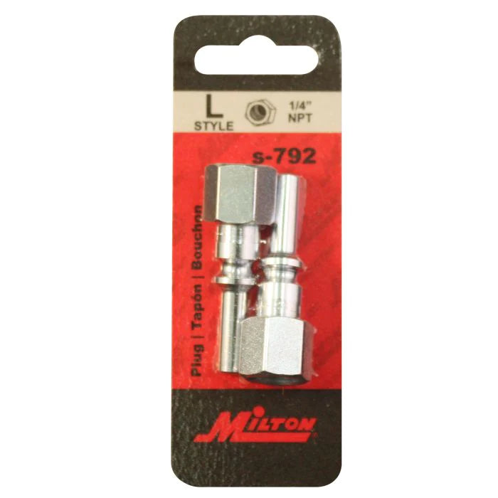 Milton 792 1/4" FNPT L-Style Plug