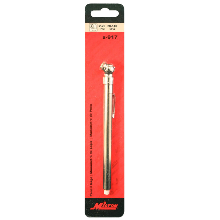 Milton s-917 Low Pressure Tire Gauge, 2-20 PSI (Pack of 10)