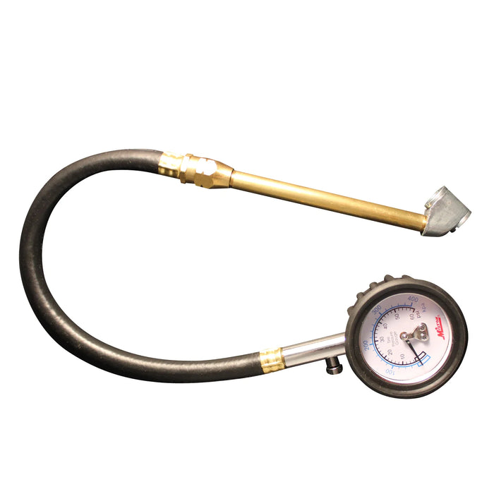 Milton S-935 Dial Tire Pressure Gauge - Dual Head Air Chuck, 12" Hose