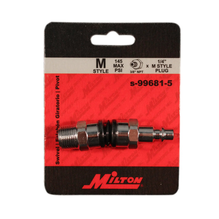 Milton S-99681-5 3/8" MNPT M-STYLE® Swivel Hose Fitting (Pack of 5)