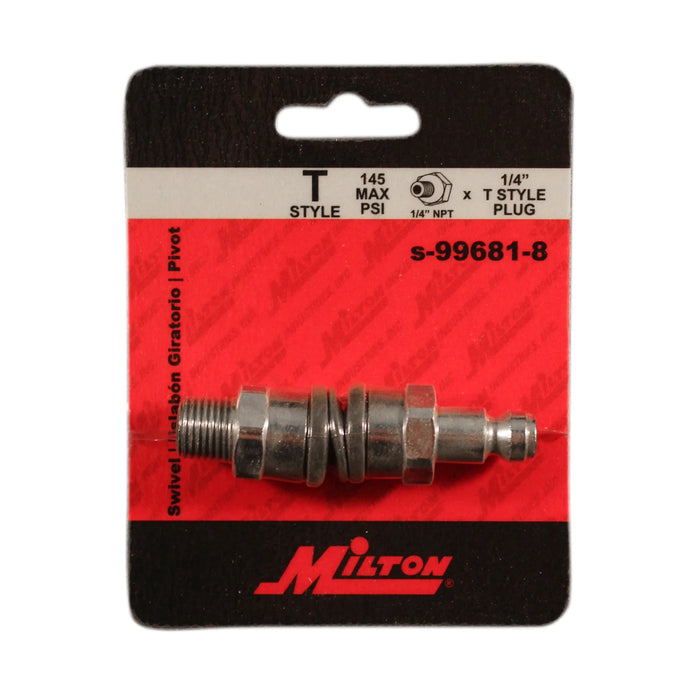 Milton S-99681-8 1/4" MNPT T Swivel Hose Fitting (Pack of 5)