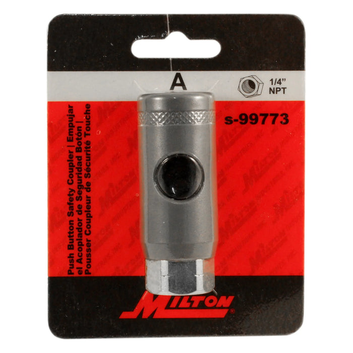 Milton S-99773 1/4" FNPT A-Style Safety Coupler