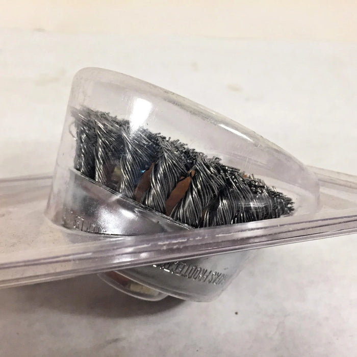 Bosch 3 1/2" CUP BRUSH, CRIMPED, CARBON STEEL,  5/8" X 11" ARBOR WBS524