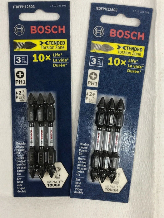 Bosch IMPACT TOUGH DOUBLE-ENDED PHILLIPS #1 2.5" 3PK ITDEPH12503
