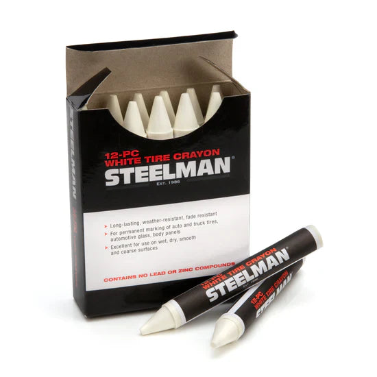 MT-RSR Steelman White Tire Marking Crayons (Box of 12) STL-073