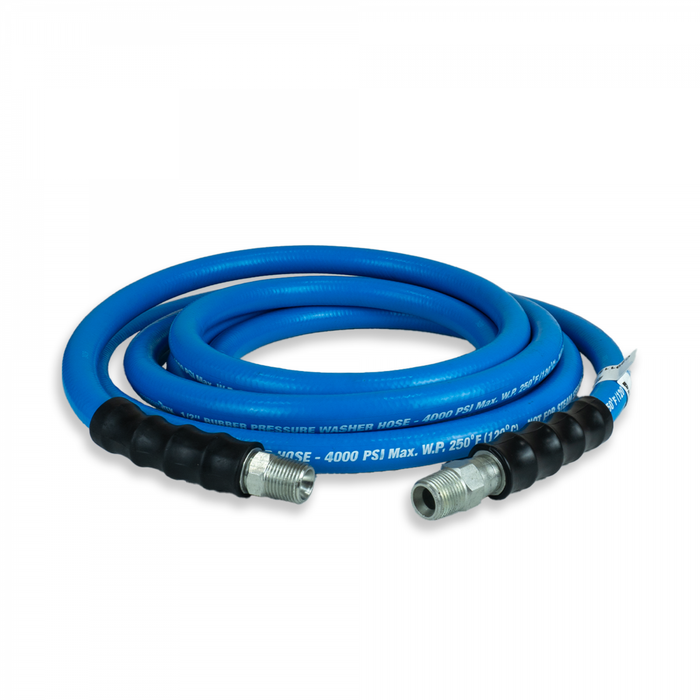 BluBird Tough-Tek Rubber Pressure Washing Hose 1/2" X 15'-Blue TTPW1215-NM