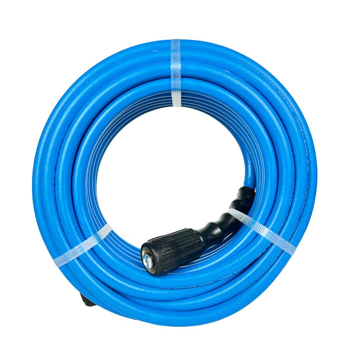 BluBird Tough-Tek Rubber Pressure Washing Hose 1/4" X 100' with M22 Coupler-BLUE TTPW14100-NM