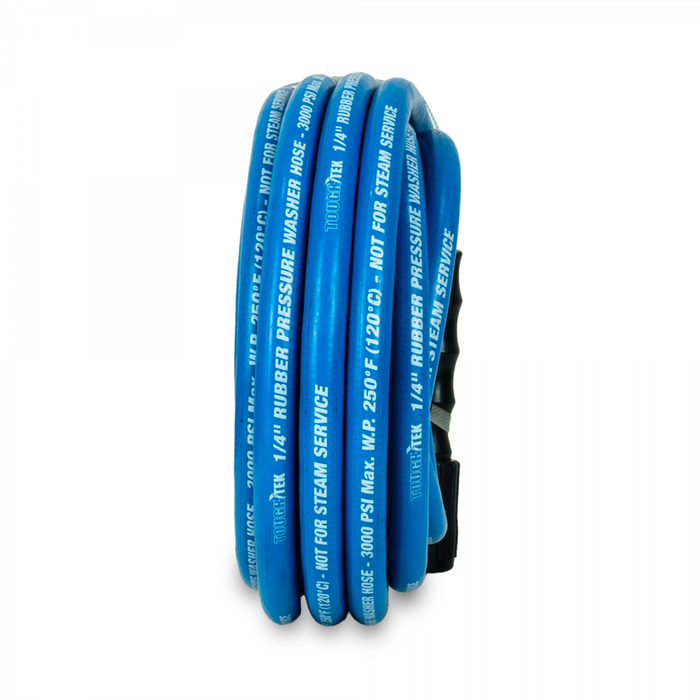 BluBird Tough-Tek Rubber Pressure Washing Hose 1/4" X 25' with M22-BLUE TTPW1425-NM