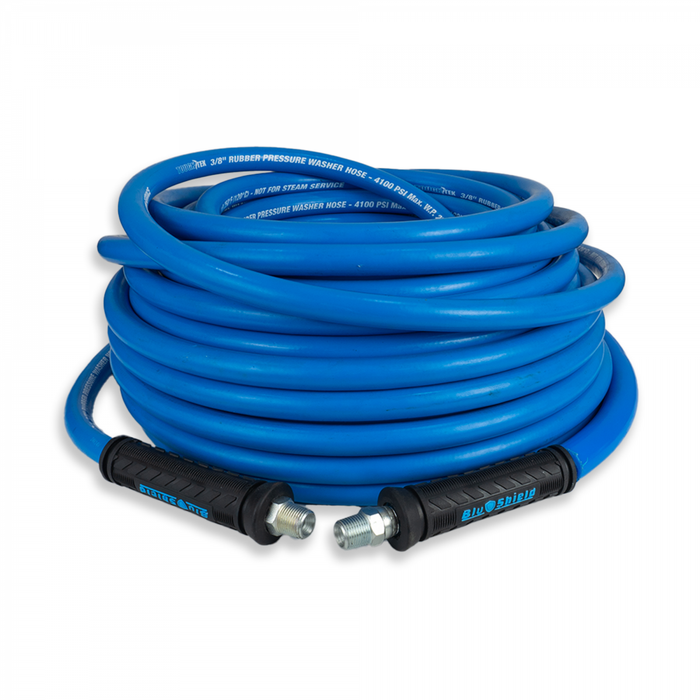 BluBird Tough-Tek Rubber Pressure Washing Hose 3/8" X 100'-BLUE TTPW38100-NM