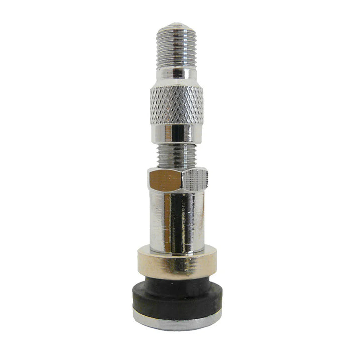 MT-RSR Dill VS-902WP Tire Valve for Ford - w/ Inflate Thru Cap - Nickel High Nut DILL-VS-902WP