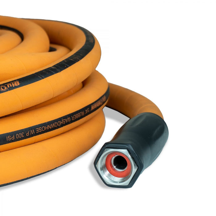 BluBird Rubber Wash Down Hose 3/4" X 100'- Orange WD34100