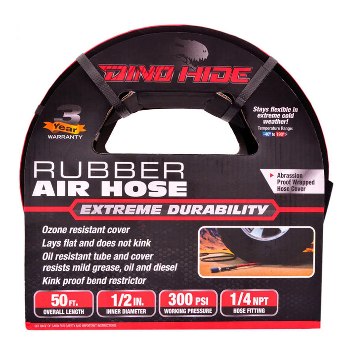 BluBird Dino-Hide Rubber Air Hose Assembly 1/2" x 50' WLEPRO1250