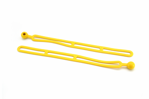 BluBird Rapid Tie 16" Non Marring Adjustable Extendable Strap, Patented, Made in USA - 2 Pack, Yellow BBRT01-YL