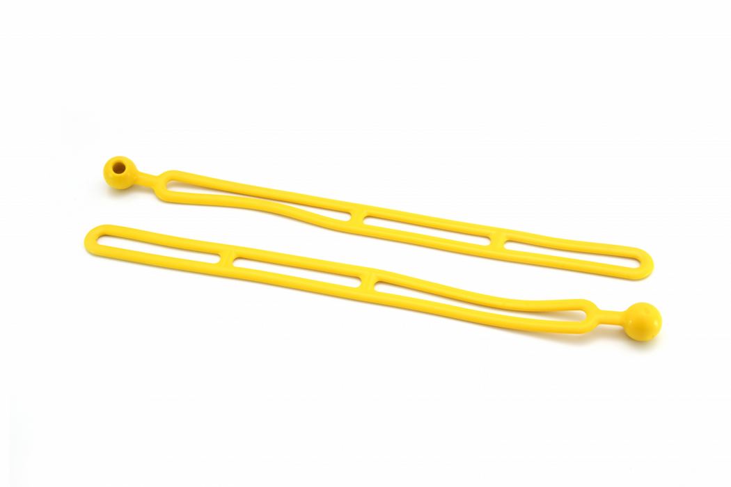 BluBird Rapid Tie 16" Non Marring Adjustable Extendable Strap, Patented, Made in USA - 2 Pack, Yellow BBRT01-YL