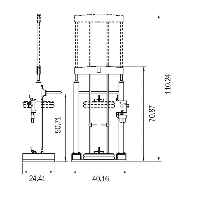 Wolflube Kit Pump and RAM and Press for Grease - Pump 40:1 freeshipping - Empire Lube Equipment