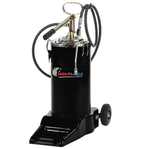 Wolflube Manual Grease Pump - Wheeled and with Bucket - 35 lbs Bucket Capacity freeshipping - Empire Lube Equipment