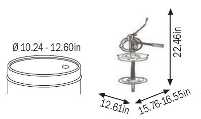Wolflube Manual grease pump for 35 lbs Drums - with rigid spout freeshipping - Empire Lube Equipment