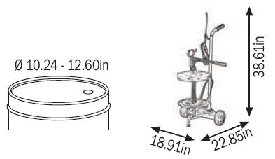 Wolflube Wheeled manual grease pump for 35 lbs/ 5 gallon pail freeshipping - Empire Lube Equipment