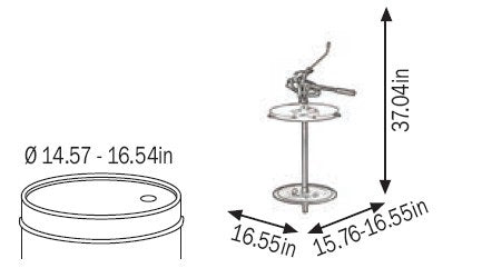 Wolflube Manual grease pump for 120 lbs Drums - With Rigid Spout freeshipping - Empire Lube Equipment