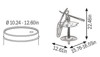 Wolflube Manual grease pump for 35 lbs Drums - with rigid spout freeshipping - Empire Lube Equipment