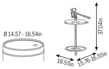 Wolflube Manual grease pump for 120 lbs Drums - 90º Connection freeshipping - Empire Lube Equipment