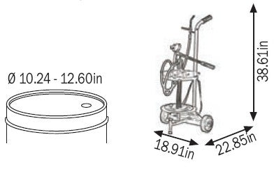 Wolflube Wheeled manual grease pump for 35 lbs/ 5 gallon pail freeshipping - Empire Lube Equipment