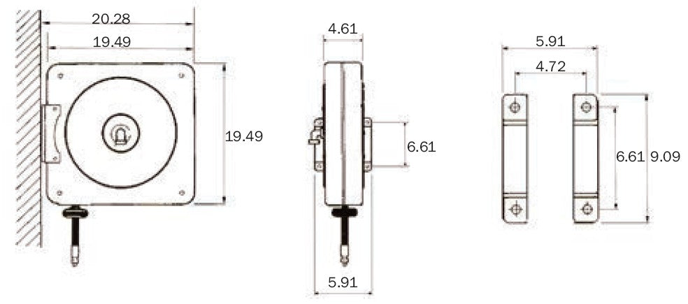 Wolflube Automatic Hose Reel for Grease - 1/4in - Up to 60ft freeshipping - Empire Lube Equipment