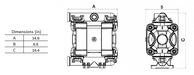 Wolflube Diaphragm Pump - Aluminum - 1" - For Water and DEF - Free Flow Rate 45 gpm freeshipping - Empire Lube Equipment