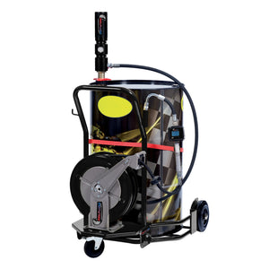 Wolflube Wheeled Oil Set – for 55 GAL Drums – 5:1 - 30ft Hose Reel