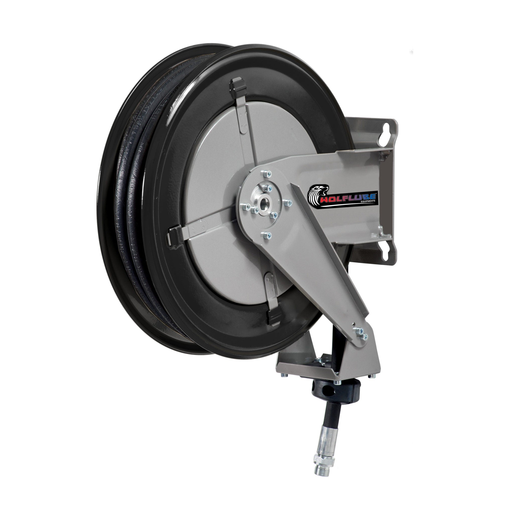 Wolflube Automatic Hose Reel for Oil- 1/2in - 60 ft Hose