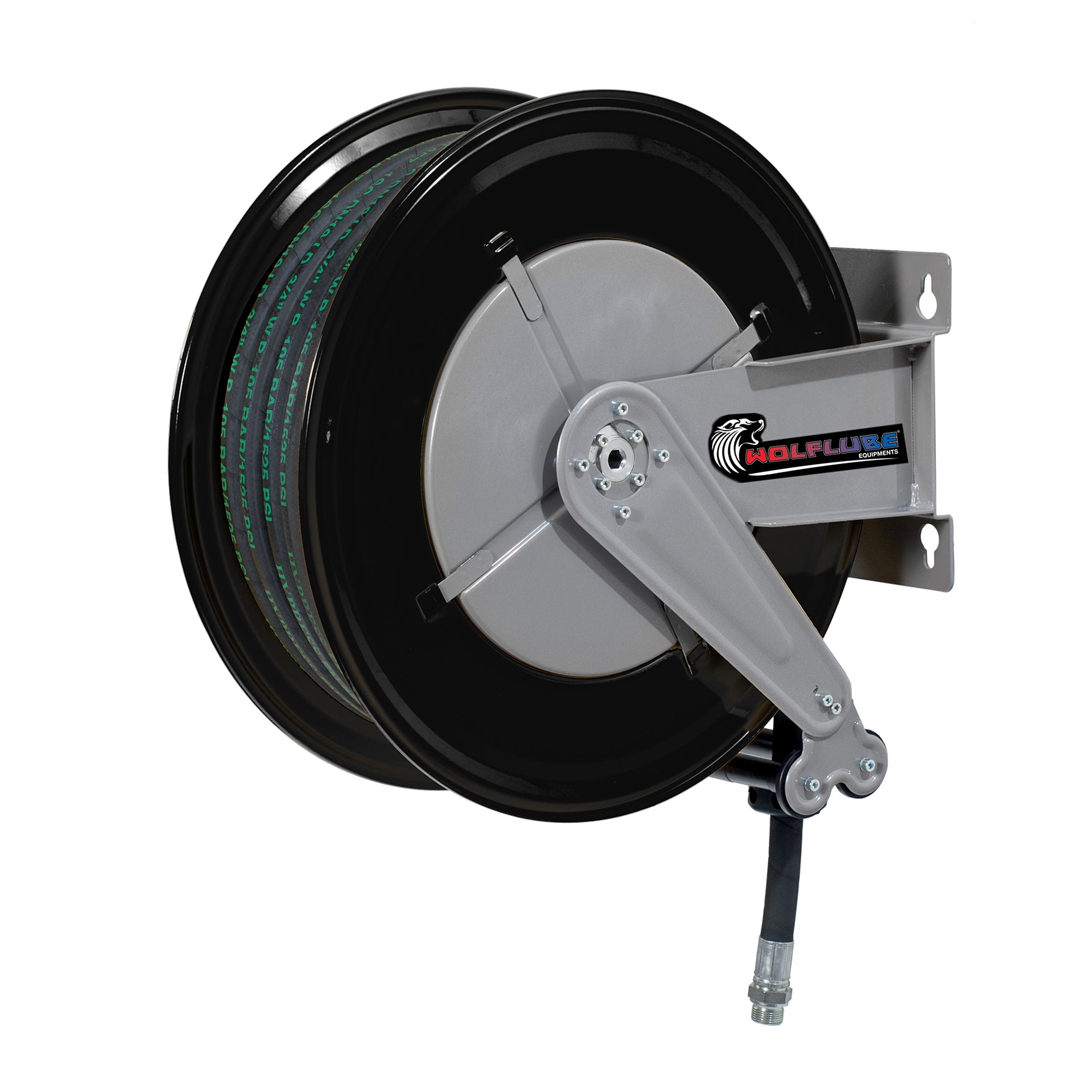 Wolflube Automatic Hose Reel for Oil- 1/2in - 100 ft Hose