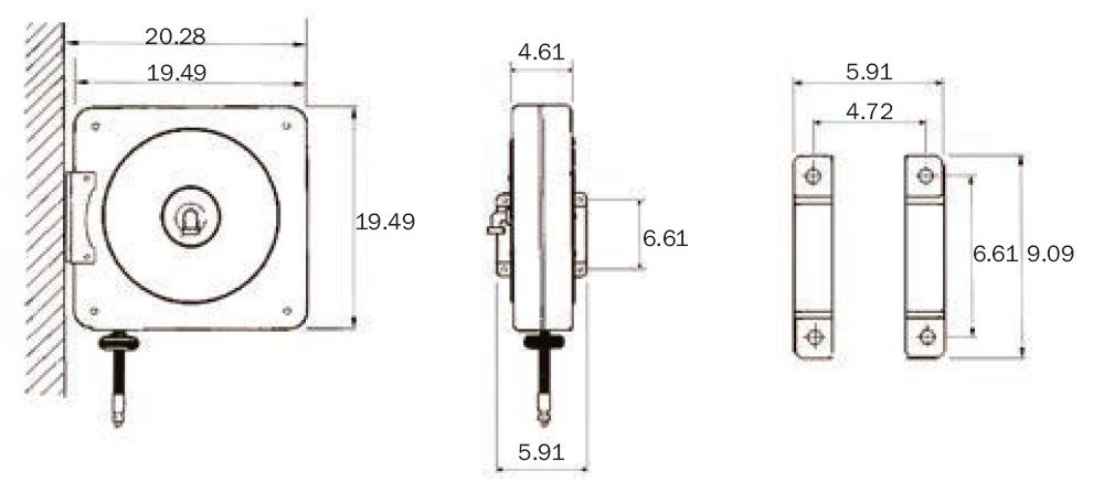 Wolflube Closed Automatic Hose Reel for Oil- 1/2in - 30 ft Hose freeshipping - Empire Lube Equipment