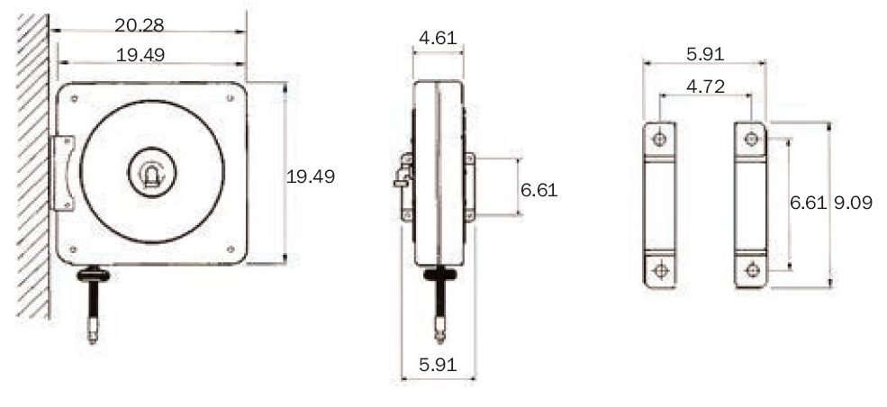 Wolflube Closed Automatic Hose Reel for Oil- 1/2in - 30 ft Hose freeshipping - Empire Lube Equipment