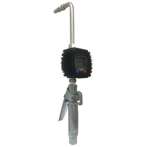 American Lube Equipment Digital Metered Control Handle for Oils or ATF with Rigid Extension & 90 Degree Manual Non-Drip Tip TIM-601-RMGO