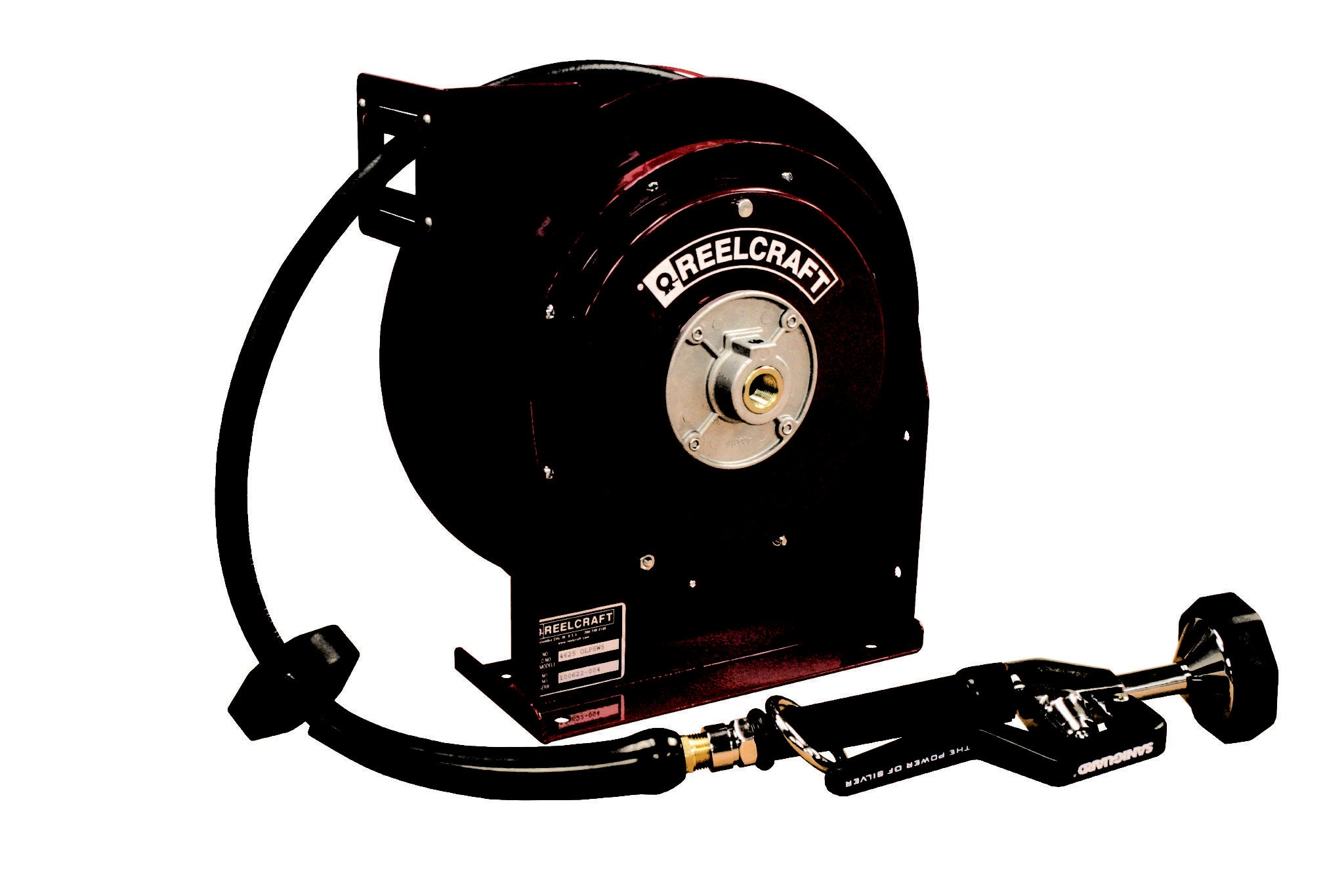 MECLUBE 076-6195-600 - Industrial hose reel in painted steel manual series  fm-601 for water 150°c 1 (without hose)