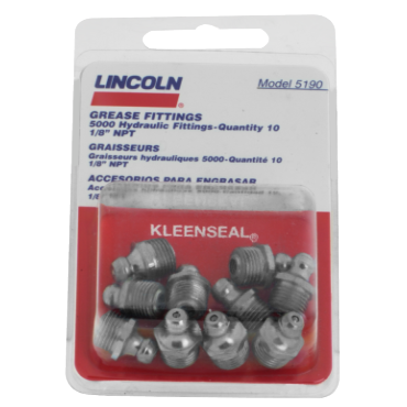 Lincoln Fittings, Lube Straight Package of 10-5000 - 5190 - Empire Lube Equipment