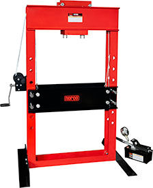 Norco 50 Ton Capacity Air / Hydraulic Pump (Foot) Operated Shop Press w/ 6 1/4" Stroke - 78057A - Empire Lube Equipment