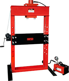 Norco 50 Ton Capacity Air / Hydraulic (Foot) Pump Operated Shop Press w/ 13 1/4" Stroke - 78077 - Empire Lube Equipment