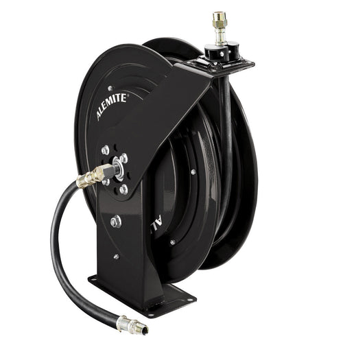Alemite, 8078-DBK Black Heavy Duty Oil Hose Reel with 317813-50 Hose freeshipping - Empire Lube Equipment