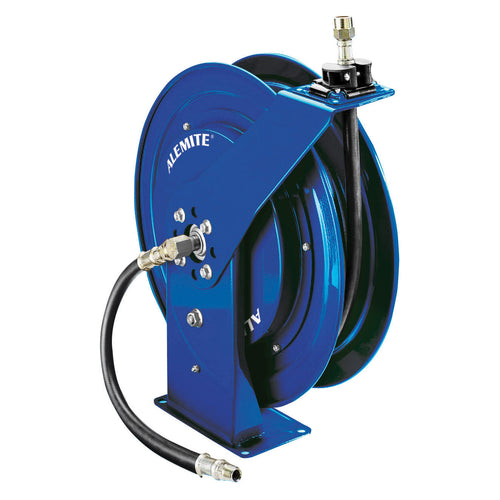 Alemite, 8078-DBL Blue Heavy Duty Oil Hose Reel with 317813-50 Hose freeshipping - Empire Lube Equipment