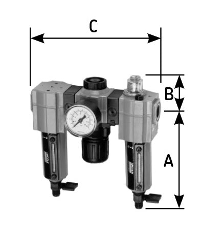 Lincoln Filter, Regulator, Lubricator Combination 1/4 - 85387-4