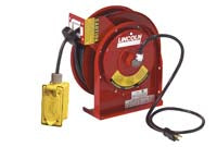Lincoln 45ft Heavy Duty Reel with Duplex Outlet Box with GFCI (F)