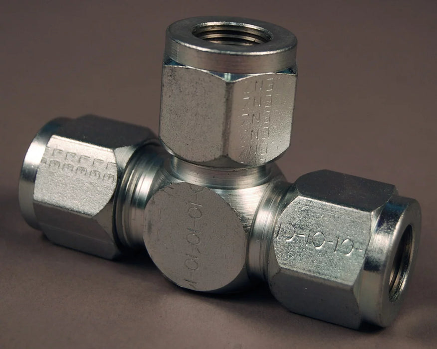 SVI INTERNATIONAL BL-5114-10 Tee Union, 5/8 Tube End - All Openings Ref# 700-10-10-10, O-Ring Seal