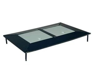 SVI INTERNATIONAL ES-1202-02 13-1/2" x 20-1/4" Dual Floor Flange - with covers