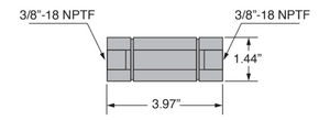 Freedom Hydraulics  Female-In-Line Directional Check Valve, 3/8" NPTF - FCV38 - Empire Lube Equipment