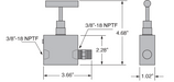 Freedom Hydraulics Manually Released Check Valve, 3/8" NPTF - FCVM38 - Empire Lube Equipment