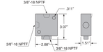 Freedom Hydraulics  Pilot Operated Check Valve, 3/8" NPTF -FCVP38 - Empire Lube Equipment